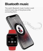 ⁦ساعة ذكية G63L تقوم بقياس درجة حرارة الجسم ونسبة الأكسجين في الدم و قياس نبطات القلب وضغط الدم وتنبيهات المكالمات والرسائل متوافق مع نظامي Android و IOS لون أحمر⁩ - الصورة ⁦3⁩