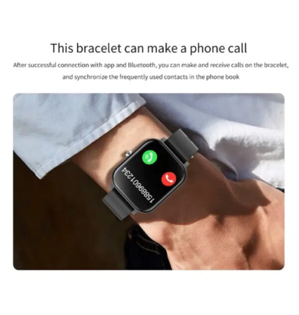 ⁦ساعة ذكية GTS تقوم بقياس نسبة الأكسجين في الدم و قياس نبطات القلب وضغط الدم وتنبيهات المكالمات والرسائل متوافق مع نظامي Android و IOS لون فضي⁩ - الصورة ⁦7⁩