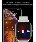 ⁦ساعة ذكية GTS تقوم بقياس نسبة الأكسجين في الدم و قياس نبطات القلب وضغط الدم وتنبيهات المكالمات والرسائل متوافق مع نظامي Android و IOS لون فضي⁩ - الصورة ⁦3⁩