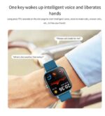 ⁦ساعة ذكية GTS تقوم بقياس نسبة الأكسجين في الدم و قياس نبطات القلب وضغط الدم وتنبيهات المكالمات والرسائل متوافق مع نظامي Android و IOS لون فضي⁩ - الصورة ⁦5⁩