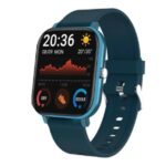 ساعة ذكية GTS تقوم بقياسم نسبة الأكسجين في الدم و قياس نبطات القلب وضغط الدم وتنبيهات المكالمات والرسائل متوافق مع نظامي Android و IOS لون أزرق