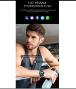 ⁦ساعة ذكية M10s تقوم بقياس درجة حرارة الجسم ونسبة الأكسجين في الدم و قياس نبطات القلب وضغط الدم وتنبيهات المكالمات والرسائل متوافق مع نظامي Android و IOS لون أزرق⁩ - الصورة ⁦4⁩