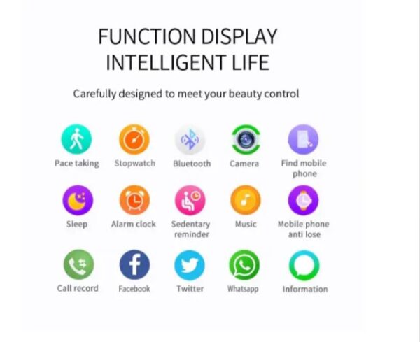⁦ساعة ذكية M10s تقوم بقياس درجة حرارة الجسم ونسبة الأكسجين في الدم و قياس نبطات القلب وضغط الدم وتنبيهات المكالمات والرسائل متوافق مع نظامي Android و IOS لون أزرق⁩ - الصورة ⁦2⁩