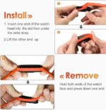 ⁦ساعة ذكية M5 احدث اصدار تعمل باللمس متوافقة مع Android و iOS – أحمر⁩ - الصورة ⁦4⁩