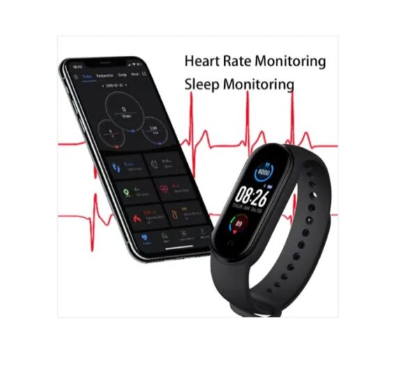 ⁦ساعة ذكية M5 احدث اصدار تعمل باللمس متوافقة مع Android و iOS – أسود⁩ - الصورة ⁦3⁩