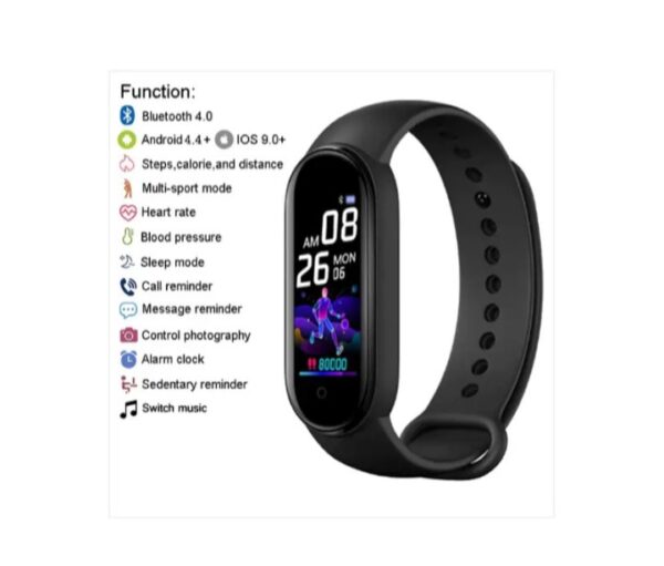 ⁦ساعة ذكية M5 احدث اصدار تعمل باللمس متوافقة مع Android و iOS – أسود⁩ - الصورة ⁦9⁩