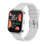 ساعة ذكية MT28  تقوم بقياس درجة حرارة الجسم ونسبة الأكسجين في الدم و قياس نبطات القلب وضغط الدم وتنبيهات المكالمات والرسائل متوافق مع نظامي Android و IOS لون أبيض