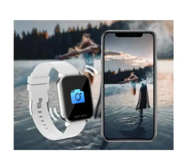 ⁦ساعة ذكية MT28  تقوم بقياس درجة حرارة الجسم ونسبة الأكسجين في الدم و قياس نبطات القلب وضغط الدم وتنبيهات المكالمات والرسائل متوافق مع نظامي Android و IOS لون أبيض⁩ - الصورة ⁦3⁩