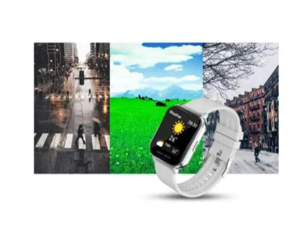 ⁦ساعة ذكية MT28  تقوم بقياس درجة حرارة الجسم ونسبة الأكسجين في الدم و قياس نبطات القلب وضغط الدم وتنبيهات المكالمات والرسائل متوافق مع نظامي Android و IOS لون أبيض⁩ - الصورة ⁦6⁩