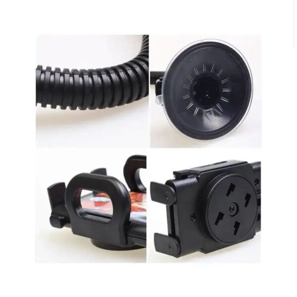 ⁦حامل موبايل للسيارة بزاوية دوران 360 درجة، مرن، للزجاج الأمامي أو التابلوه – موديل S2131W-A⁩ - الصورة ⁦2⁩