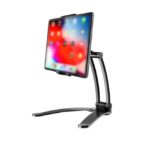 حامل للايباد والموبايل لسطح المكتب والجدار قابل للطي متحرك 360 درجة جميع الاتجاهات متوافق مع جميع الأجهزة – B15 – أسود
