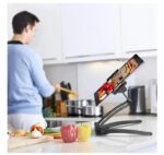 ⁦حامل للايباد والموبايل لسطح المكتب والجدار قابل للطي متحرك 360 درجة جميع الاتجاهات متوافق مع جميع الأجهزة – B15 – أسود⁩ - الصورة ⁦3⁩