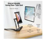 ⁦حامل للايباد والموبايل لسطح المكتب والجدار قابل للطي متحرك 360 درجة جميع الاتجاهات متوافق مع جميع الأجهزة – B15 – أسود⁩ - الصورة ⁦5⁩