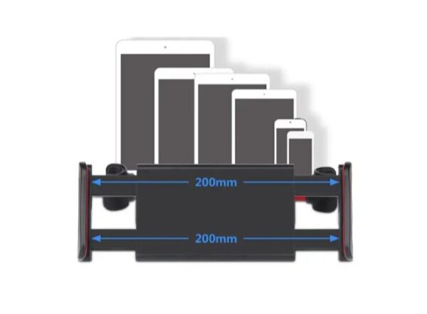 ⁦حامل للتابلت او الموبيل يثبت على ظهر الكرسي في السيارة – WX20 – رمادي⁩ - الصورة ⁦7⁩