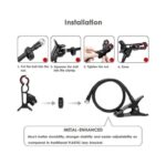 ⁦حامل مرن للموبايل مشبك متوافق مع جميع الأجهزة – A66- أسود⁩ - الصورة ⁦4⁩