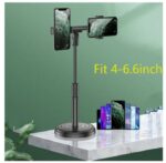 ⁦حامل مكتبي بقاعدة معدن للبث المباشر والتصوير الاحترافي قابل للتعديل مع استدارة 360 درجة مع 2 حامل للموبايل متوافق مع جميع الأجهزة – A1⁩ - الصورة ⁦3⁩