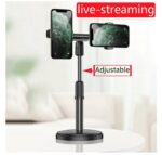 ⁦حامل مكتبي بقاعدة معدن للبث المباشر والتصوير الاحترافي قابل للتعديل مع استدارة 360 درجة مع 2 حامل للموبايل متوافق مع جميع الأجهزة – A1⁩ - الصورة ⁦2⁩