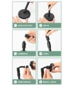 ⁦حامل مكتبي بقاعدة معدن للبث المباشر والتصوير الاحترافي قابل للتعديل مع استدارة 360 درجة مع 2 حامل للموبايل متوافق مع جميع الأجهزة – L7⁩ - الصورة ⁦4⁩