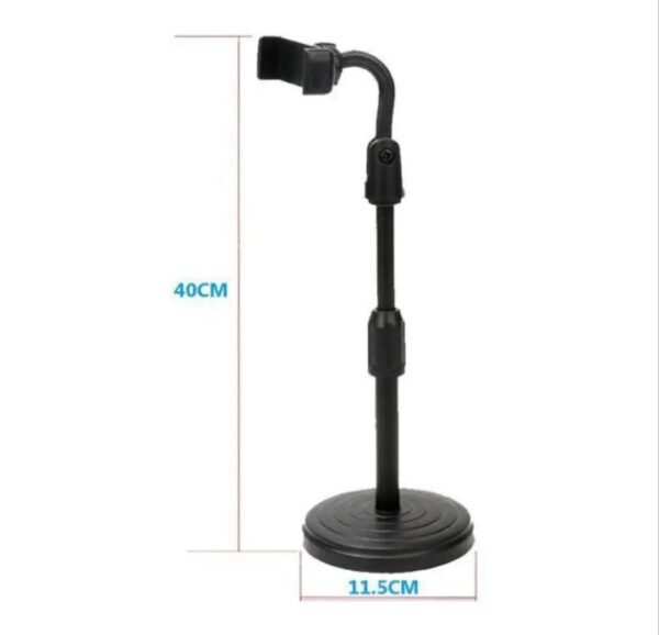 ⁦حامل مكتبي بقاعدة معدن للبث المباشر والتصوير الاحترافي قابل للتعديل مع استدارة 360 درجة مع 2 حامل للموبايل متوافق مع جميع الأجهزة – L7⁩ - الصورة ⁦7⁩