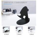 ⁦حامل مكتبي للموبايل قابل للطي متوافق مع جميع الأجهزة – B2 – أسود⁩ - الصورة ⁦4⁩