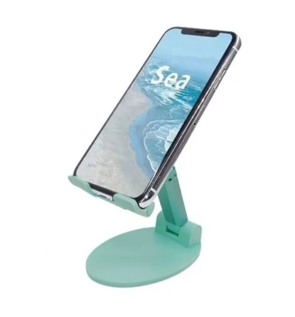 ⁦حامل مكتبي للموبايل قابل للطي متوافق مع جميع الأجهزة – B2 – تركواز⁩ - الصورة ⁦3⁩