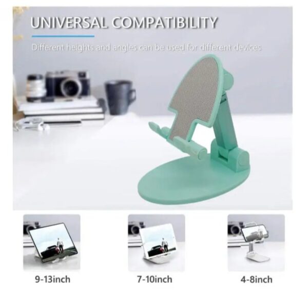 ⁦حامل مكتبي للموبايل قابل للطي متوافق مع جميع الأجهزة – B2 – تركواز⁩ - الصورة ⁦5⁩