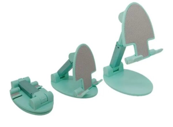 ⁦حامل مكتبي للموبايل قابل للطي متوافق مع جميع الأجهزة – B2 – تركواز⁩ - الصورة ⁦2⁩