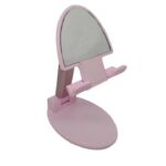 حامل مكتبي للموبايل قابل للطي متوافق مع جميع الأجهزة – B2 – زهري