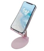 ⁦حامل مكتبي للموبايل قابل للطي متوافق مع جميع الأجهزة – B2 – زهري⁩ - الصورة ⁦6⁩