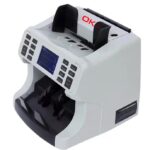 اوكا ماكينة فرز وعد النقود وكشف التزوير بالاضافة الي برنتر داخلية لطباعة تقرير النقود ( مصري – دولار – يورو ) / موديل OKA-880P