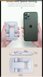 ⁦حامل مكتبي للموبايل قابل للطي متوافق مع جميع الأجهزة – B28 – أبيض⁩ - الصورة ⁦7⁩