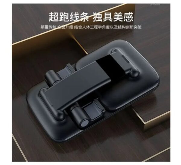 ⁦حامل مكتبي للموبايل قابل للطي متوافق مع جميع الأجهزة – B28 – أسود⁩ - الصورة ⁦8⁩