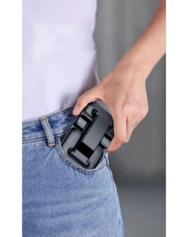 ⁦حامل مكتبي للموبايل قابل للطي متوافق مع جميع الأجهزة – B28 – أسود⁩ - الصورة ⁦2⁩