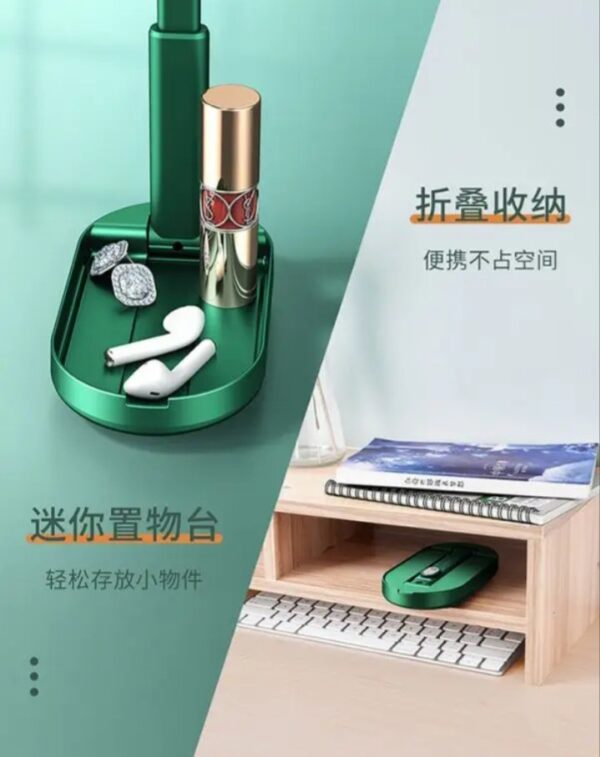 ⁦حامل مكتبي للموبايل قابل للطي متوافق مع جميع الأجهزة – FN01 – أسود⁩ - الصورة ⁦4⁩