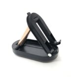 ⁦حامل مكتبي للموبايل قابل للطي متوافق مع جميع الأجهزة – FN01 – أسود⁩ - الصورة ⁦3⁩