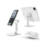 حامل مكتبي للموبايل قابل للطي متوافق مع جميع الأجهزة – MQ100 – ابيض