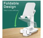 ⁦حامل مكتبي للموبايل قابل للطي متوافق مع جميع الأجهزة – MQ100 – ابيض⁩ - الصورة ⁦7⁩