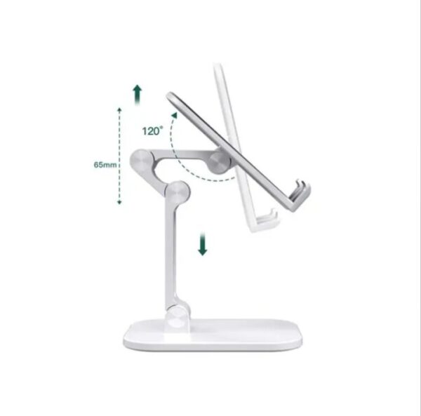 ⁦حامل مكتبي للموبايل قابل للطي متوافق مع جميع الأجهزة – MQ100 – ابيض⁩ - الصورة ⁦3⁩