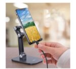 ⁦حامل مكتبي للموبايل قابل للطي متوافق مع جميع الأجهزة – MQ100 – ابيض⁩ - الصورة ⁦4⁩