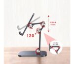 ⁦حامل مكتبي للموبايل قابل للطي متوافق مع جميع الأجهزة – MQ100 – اسود⁩ - الصورة ⁦2⁩