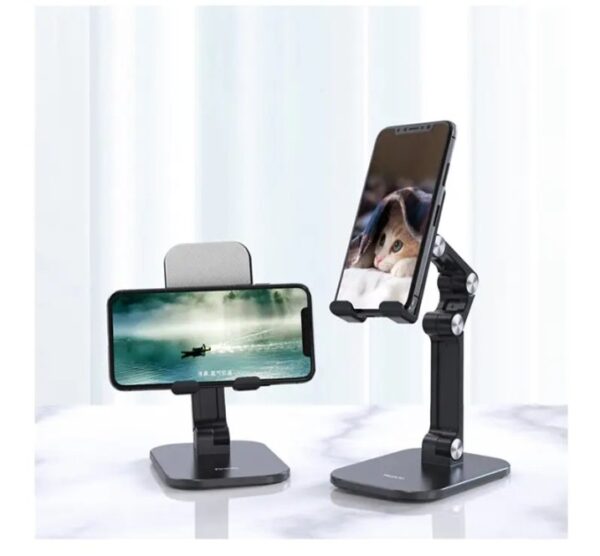 ⁦حامل مكتبي للموبايل قابل للطي متوافق مع جميع الأجهزة – MQ100 – اسود⁩ - الصورة ⁦6⁩