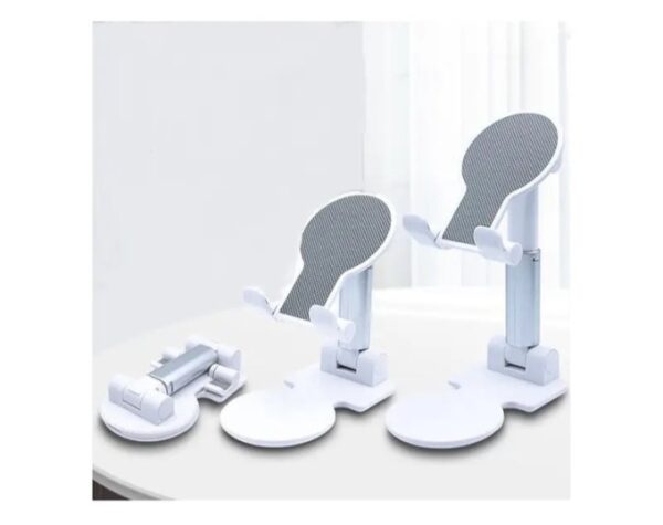 ⁦حامل مكتبي للموبايل قابل للطي متوافق مع جميع الأجهزة – UN-53 – أبيض⁩ - الصورة ⁦4⁩