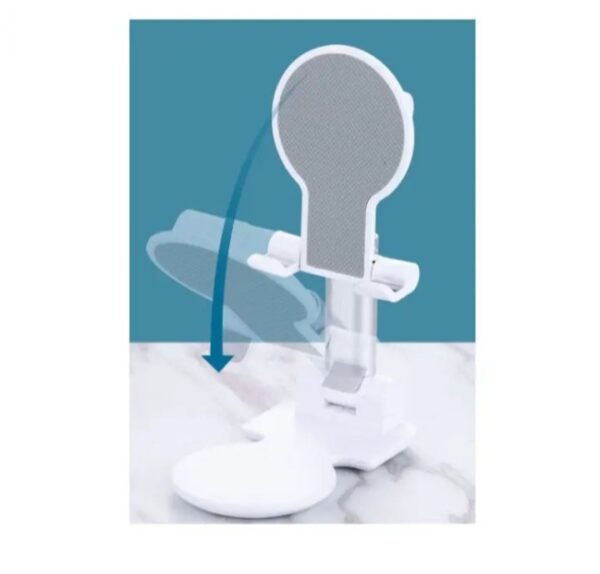 ⁦حامل مكتبي للموبايل قابل للطي متوافق مع جميع الأجهزة – UN-53 – أبيض⁩ - الصورة ⁦8⁩