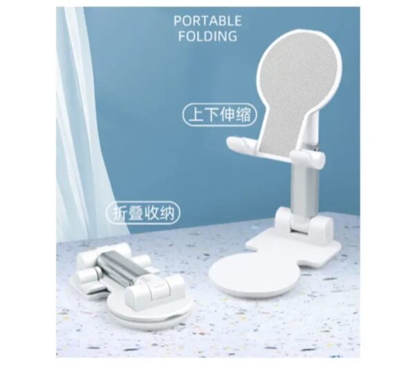 ⁦حامل مكتبي للموبايل قابل للطي متوافق مع جميع الأجهزة – UN-53 – أبيض⁩ - الصورة ⁦3⁩