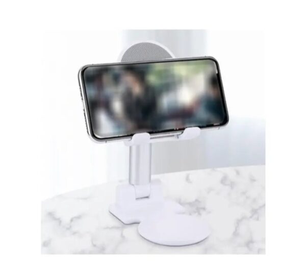 ⁦حامل مكتبي للموبايل قابل للطي متوافق مع جميع الأجهزة – UN-53 – أبيض⁩ - الصورة ⁦6⁩