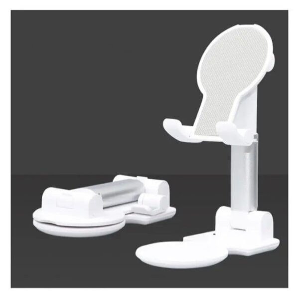 ⁦حامل مكتبي للموبايل قابل للطي متوافق مع جميع الأجهزة – UN-53 – أبيض⁩ - الصورة ⁦5⁩