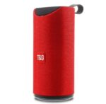 مكبر صوت T&G لاسلكي بلوتوث مضاد للماء استريو – راديو FM – منفذ كارت ميموري – USB – منفذ AUX لون احمر