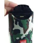 ⁦مكبر صوت T&G لاسلكي بلوتوث مضاد للماء استريو – راديو FM – منفذ كارت ميموري – USB – منفذ AUX لون جيشي⁩ - الصورة ⁦4⁩