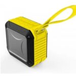 مكبر صوت لاسلكي بلوتوث مضاد للماء استريو – راديو FM – منفذ كارت ميموري – منفذ AUX لون أصفر