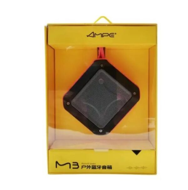 ⁦مكبر صوت لاسلكي بلوتوث مضاد للماء استريو – راديو FM – منفذ كارت ميموري – منفذ AUX لون وردي⁩ - الصورة ⁦3⁩